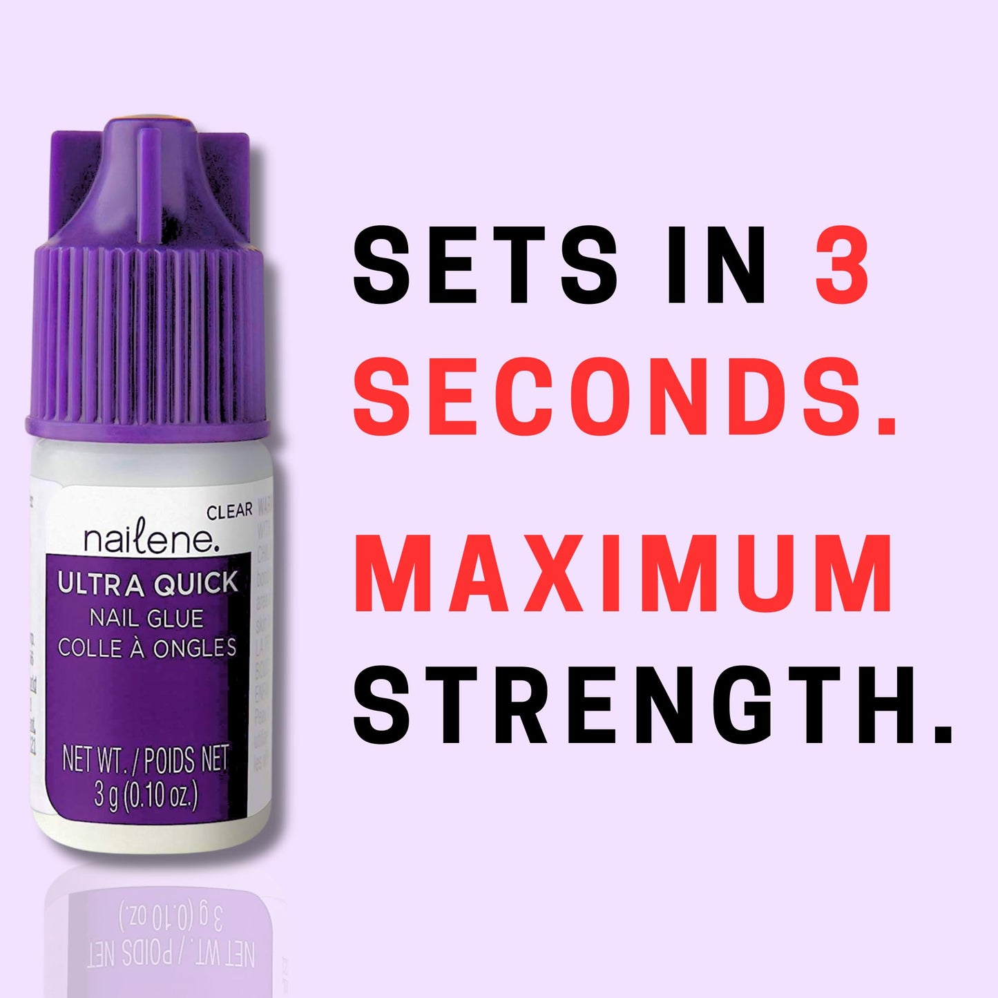 Nailene Super Strong, Fast-Drying Nail Glue - Durable, Easy to Apply False Nail Glue - Repairs Natural Nails - Quick-Drying Nail Adhesive Lasts Up Beauty & Personal Care Nailene