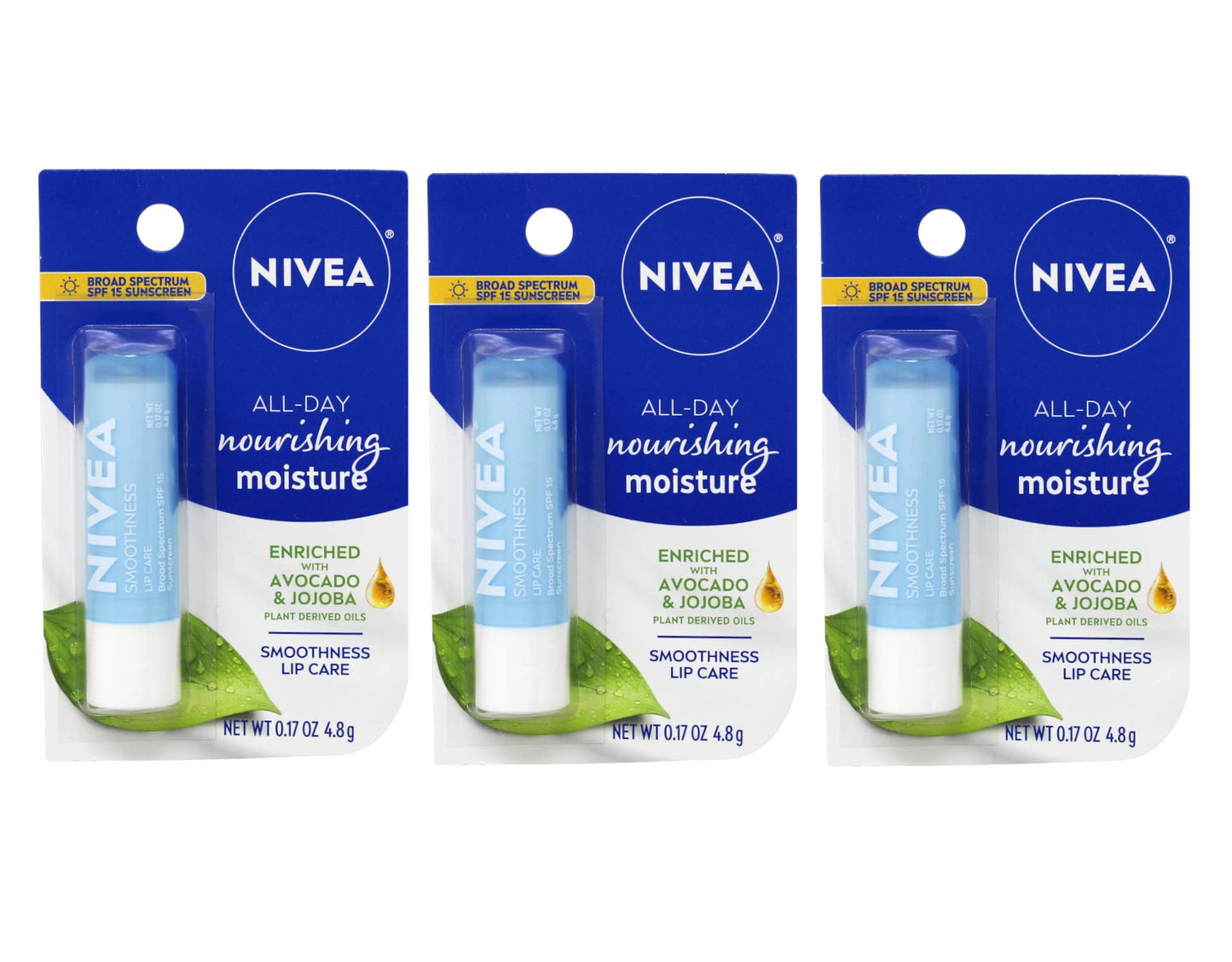 NIVEA Smoothness Lip Care SPF 15, 0.17 oz (Pack of 3) Beauty & Personal Care NIVEA