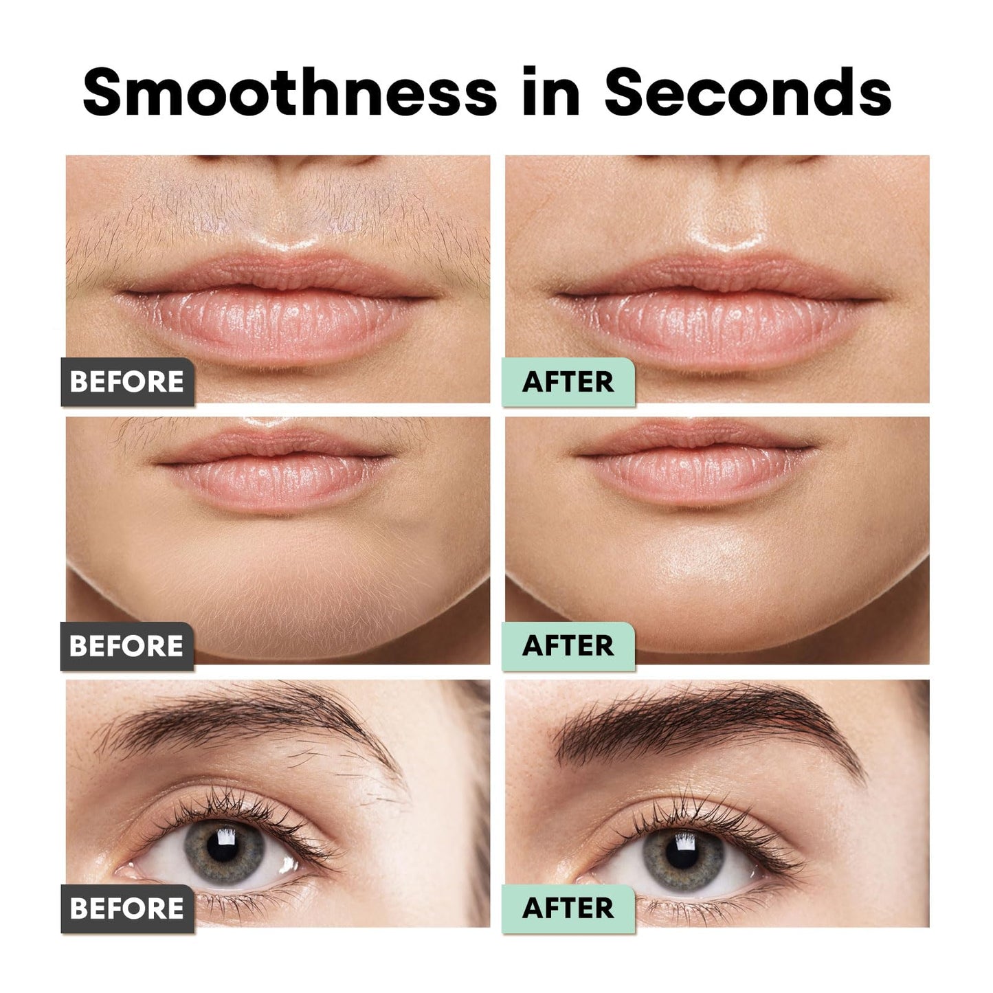 VG VOGCREST Eyebrow Facial Trimmer: 2 in1 Rechargeable Facial Hair Removal and Eyebrow Shaver - Face Lips Body Painless Facial Razor with Built-in LED Beauty and Personal Care VG VOGCREST