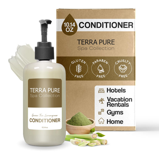 Terra Pure Conditioner | Spa Collection | Hotel Amenities in Pump Bottle | 10.14 oz. / 300 ml (Single Bottle) Beauty & Personal Care Terra Pure