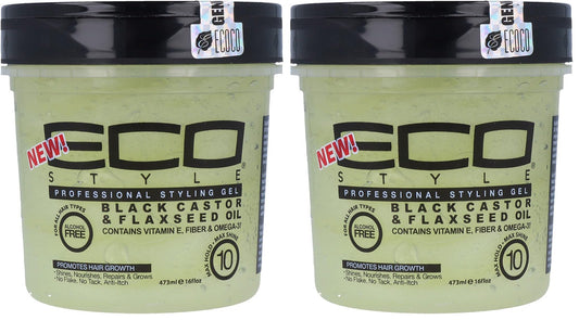 Eco Style Ecoco Gel - Black Castor Flaxseed Oil - Long Lasting Shine - Nourishes And Repairs Damaged Hair - Promotes Healthy Scalp - Provides Superior Beauty and Personal Care Eco Style Default Title