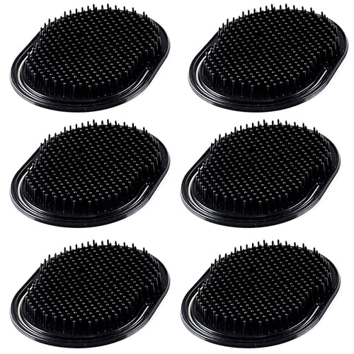 6Pcs shampoo pocket comb massage hair comb pocket palm brush comb portable hair comb beard comb creative scalp brush pocket combs for men and pets Beauty & Personal Care Rolybag