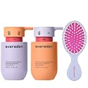 Evereden Happy Hair Duo for Kids: Vegan Shampoo and Conditioner Set with Detangler Brush - Strengthens & Smooths All Hair Types Beauty & Personal Care Evereden