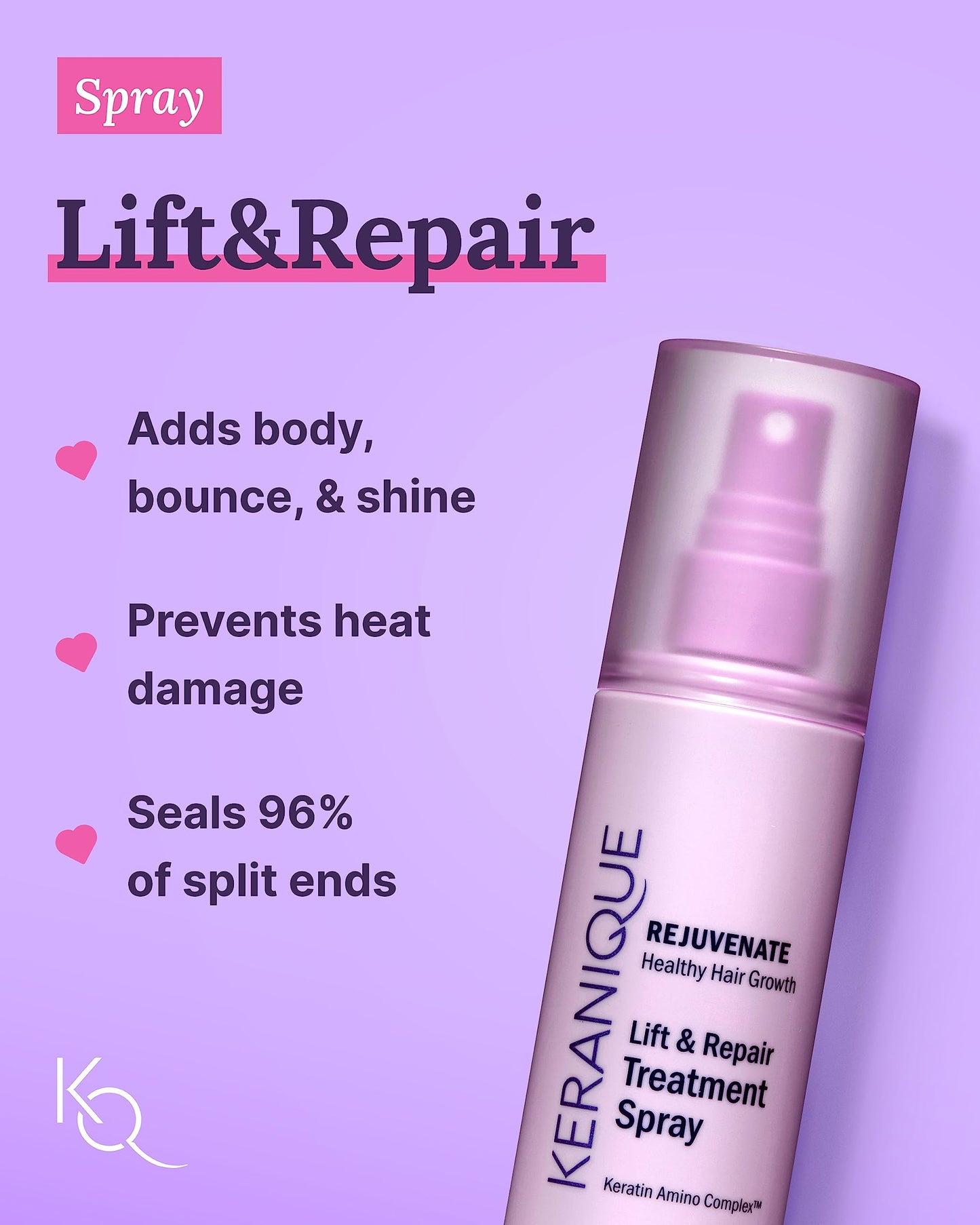 Keranique Color Treated Shampoo and Conditioner Set with Hair Thickening Spray - Keratin Enriched Color Boost Set w/Shampoo & Conditioner and Lift Beauty & Personal Care Keranique