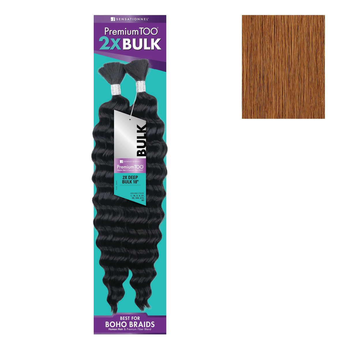 Sensationnel PremiumToo Bulk Weaving-2X Deep,1 pack 18 inch, 30 LIGHTAUBURN