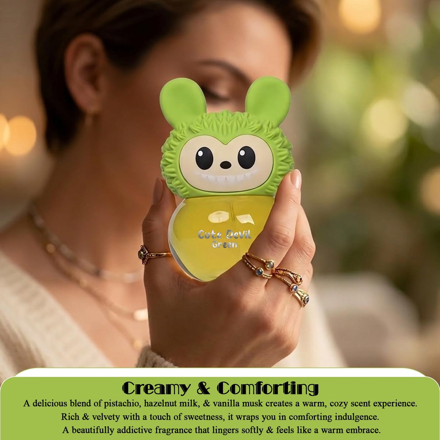 AHUJA Cute Devil Green Perfume 100ml - Pistachio & Hazelnut Milk Eau De Parfum - Creamy Vanilla Musk Scent Beauty & Personal Care AHUJA