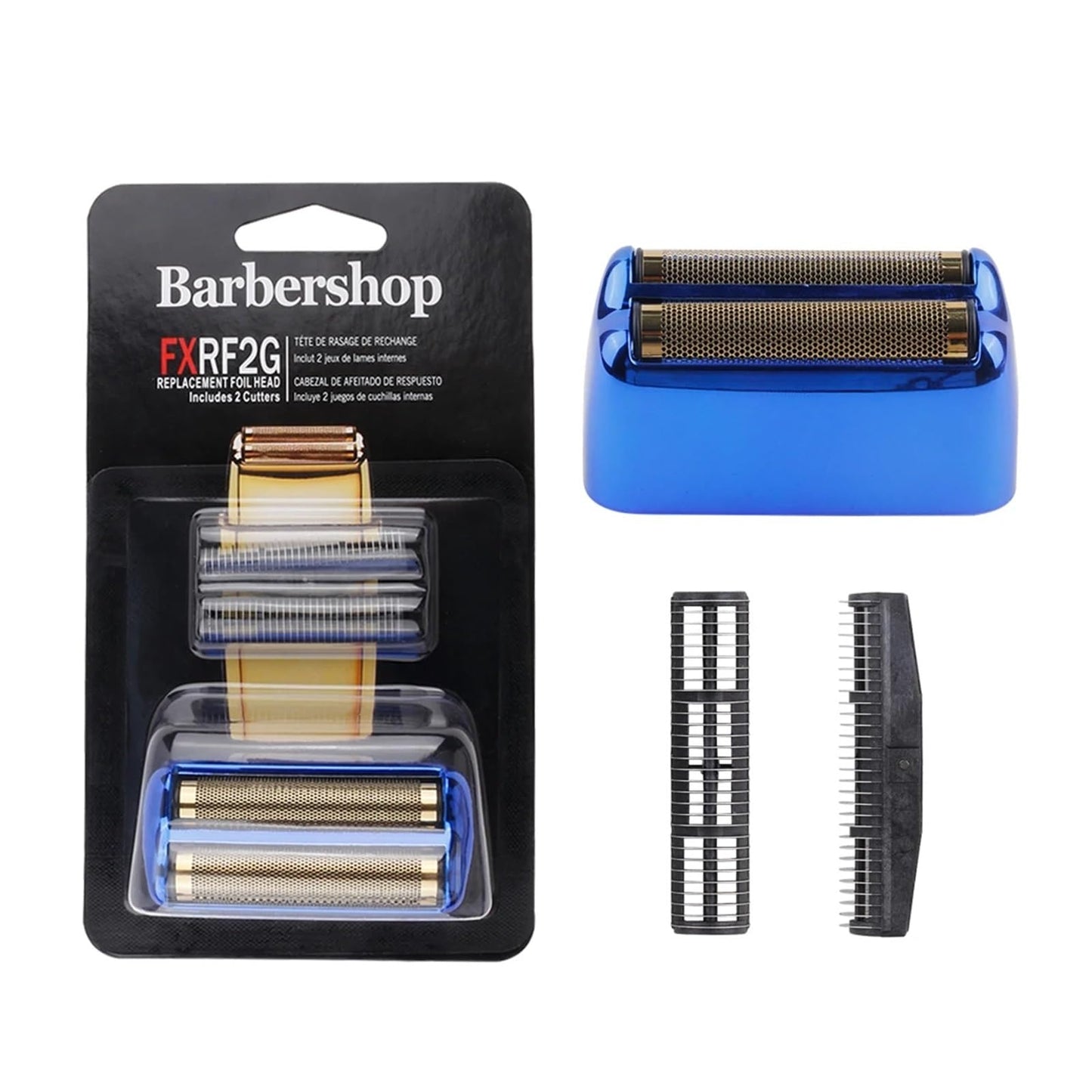 KMRLDGUQ FXRF2 Professional Barber Shaver Double Replacement Foil and Blade Set?Compatible for Babyliss?Cordless Foil Shaver FXFS2(Gold) Beauty and Personal Care KMRLDGUQ