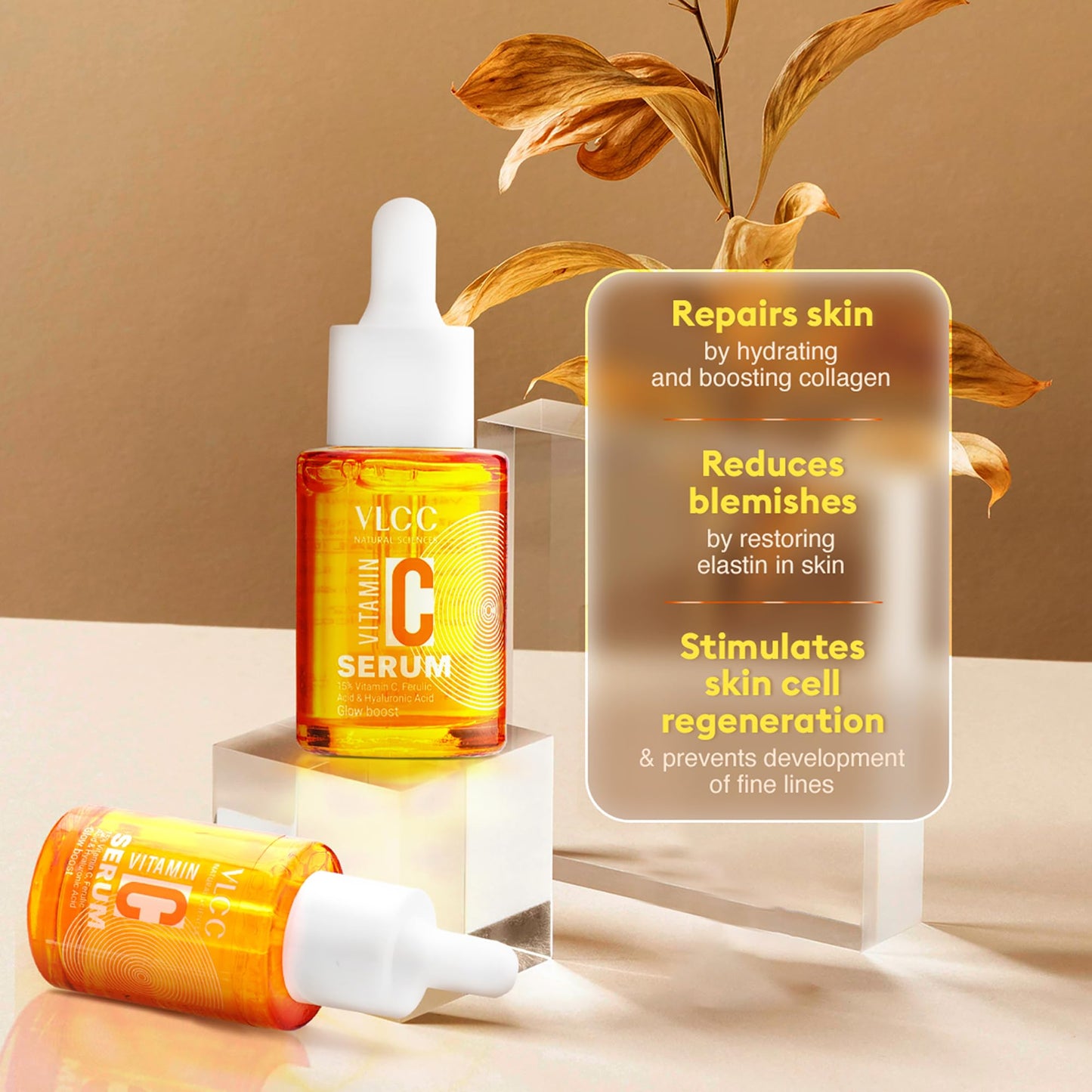 VLCC Vitamin C Serum - Lightweight Face Serum with Ferulic Acid - Hydrating Facial Skin Care for Nourished Skin - Overnight Moisturizer - 1 oz Beauty & Personal Care VLCC