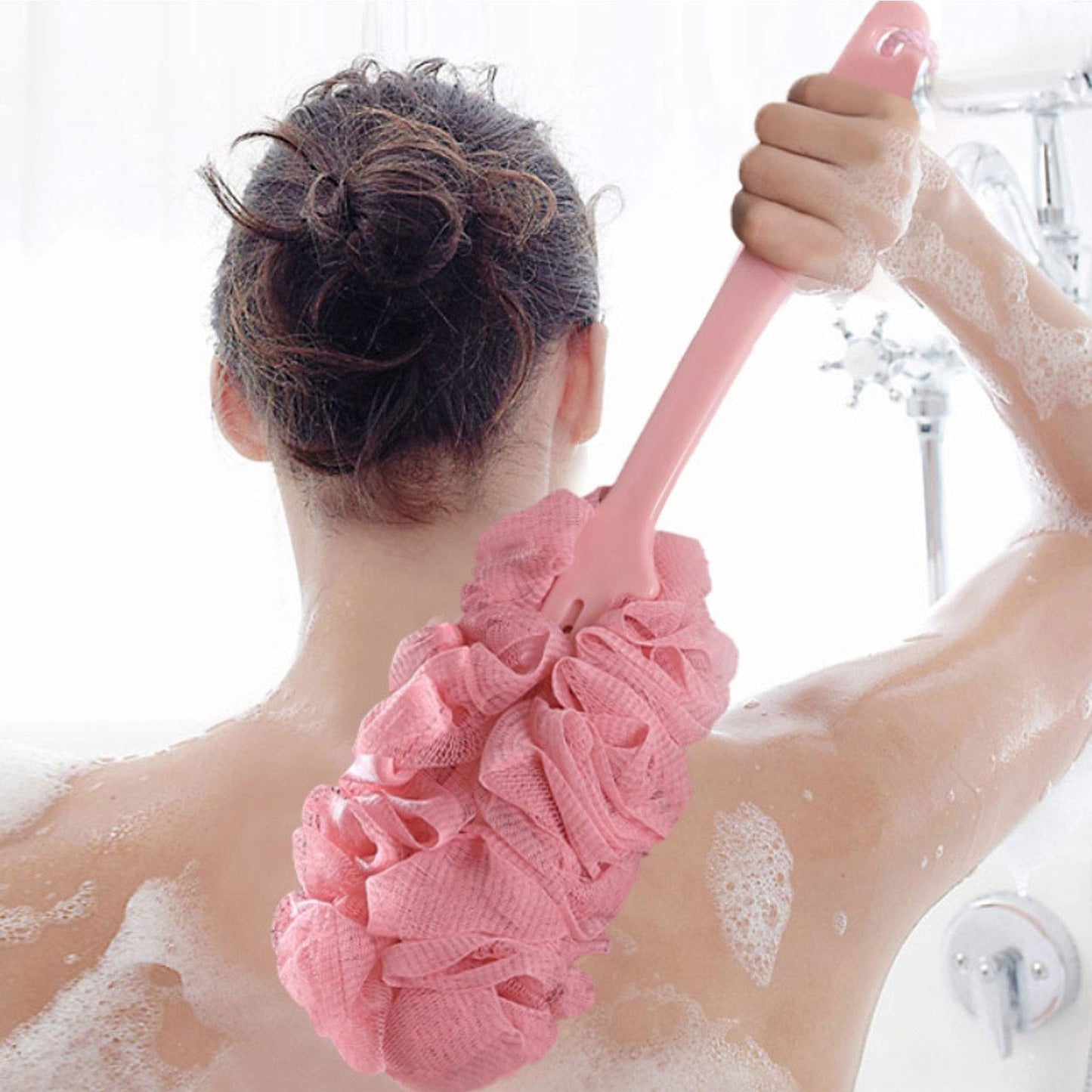 Nutteri 3 Pack Back Scrubber Long Handled Bath Brush Soft Mesh Sponge Exfoliating Body Scrub Back Cleaner Loofah Bathroom Shower Accessories for Women Beauty & Personal Care Nutteri