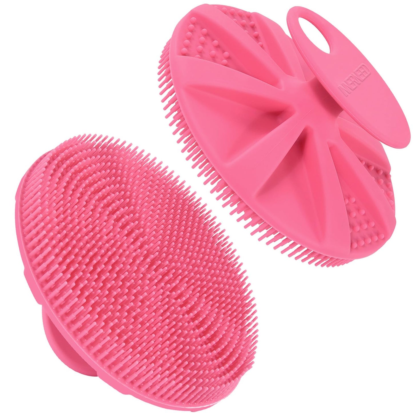 INNERNEED Food-Grade Soft Silicone Body Scrubber Shower Brush Handheld Cleansing Skin Brush, Gentle Exfoliating and Lather Well (Pink) Beauty and Personal Care INNERNEED