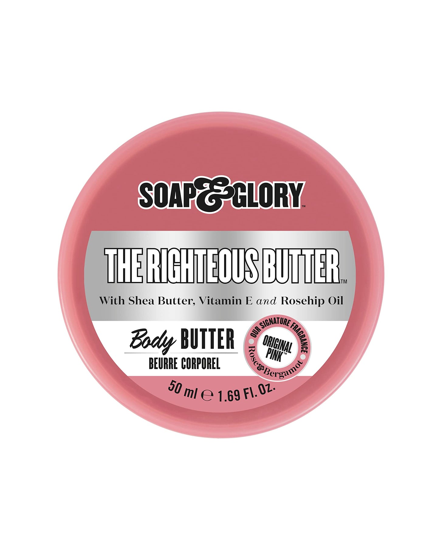Soap & Glory The Righteous Moisturizing Body Butter - Hydrating Vegan Body Moisturizer for Dry Skin with Shea Butter, Vitamin E & Rosehip Seed Oil Beauty & Personal Care Soap & Glory