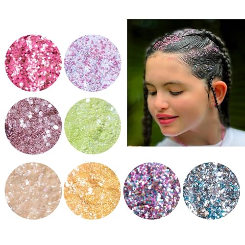 Biodegradable Glitter, 8 Colors, Vegan, for Hair and Body, Safe for Children (Once Upon A Princess) Beauty & Personal Care Great Pretenders