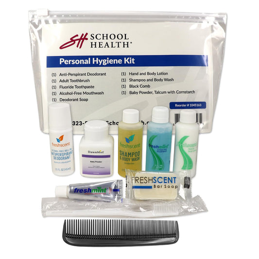School Health - Personal Hygiene Kit, Compact and Portable, Toiletry Kit For Daycares and Schools, Convience Kits for Men, Women and Kids Beauty and Personal Care SH School Health