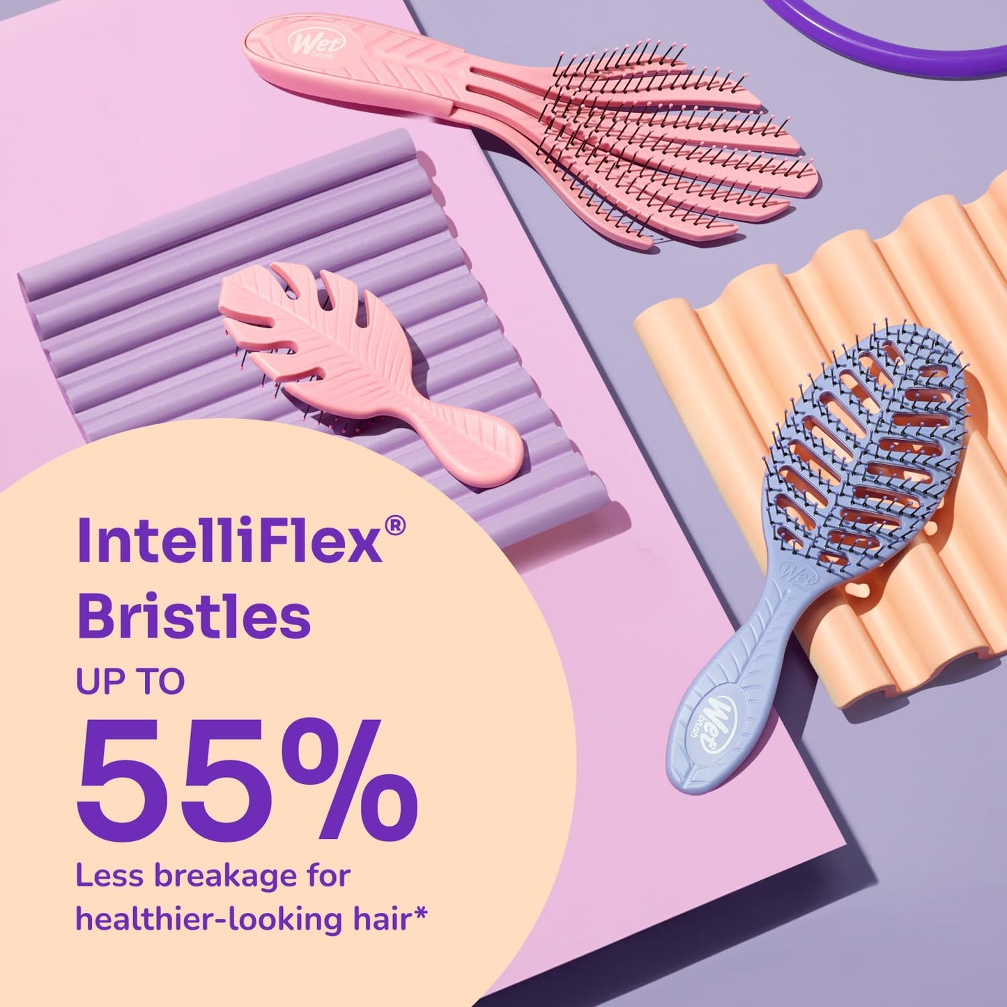 Wet Brush Go Green Palm Detangling Hair Brush Infused with Tea Tree Oil - Pain-Free Ultra-Soft Detangler Bristles Glide Through Tangles with Ease Beauty & Personal Care Wet Brush