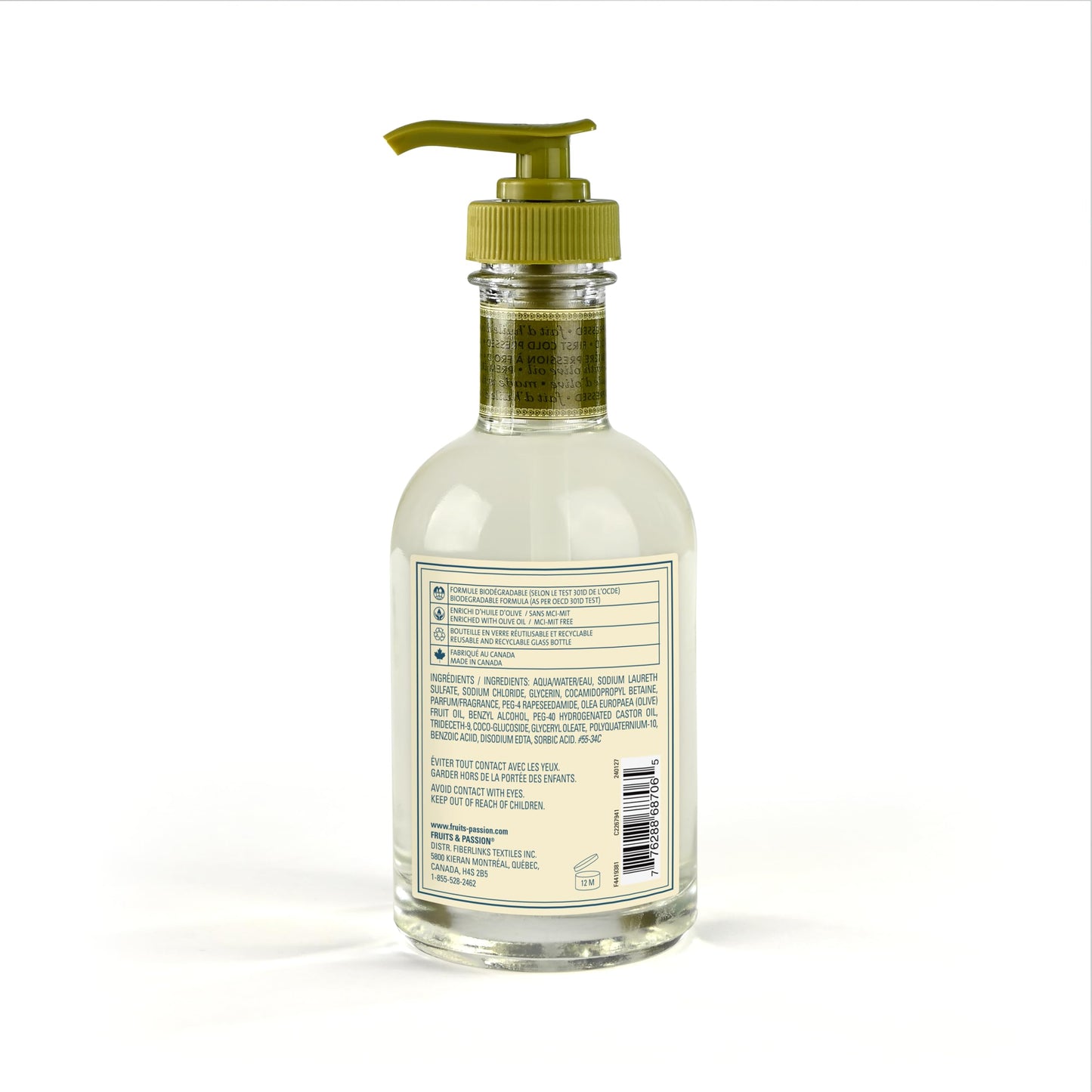 Cucina Hand Soap, Sea Salt and Amalfi Lemon, 6.7 fl oz (200 ml), Olive Oil Enriched, Biodegradable Formula, Recyclable Glass Bottle, Fruits Beauty & Personal Care Cucina