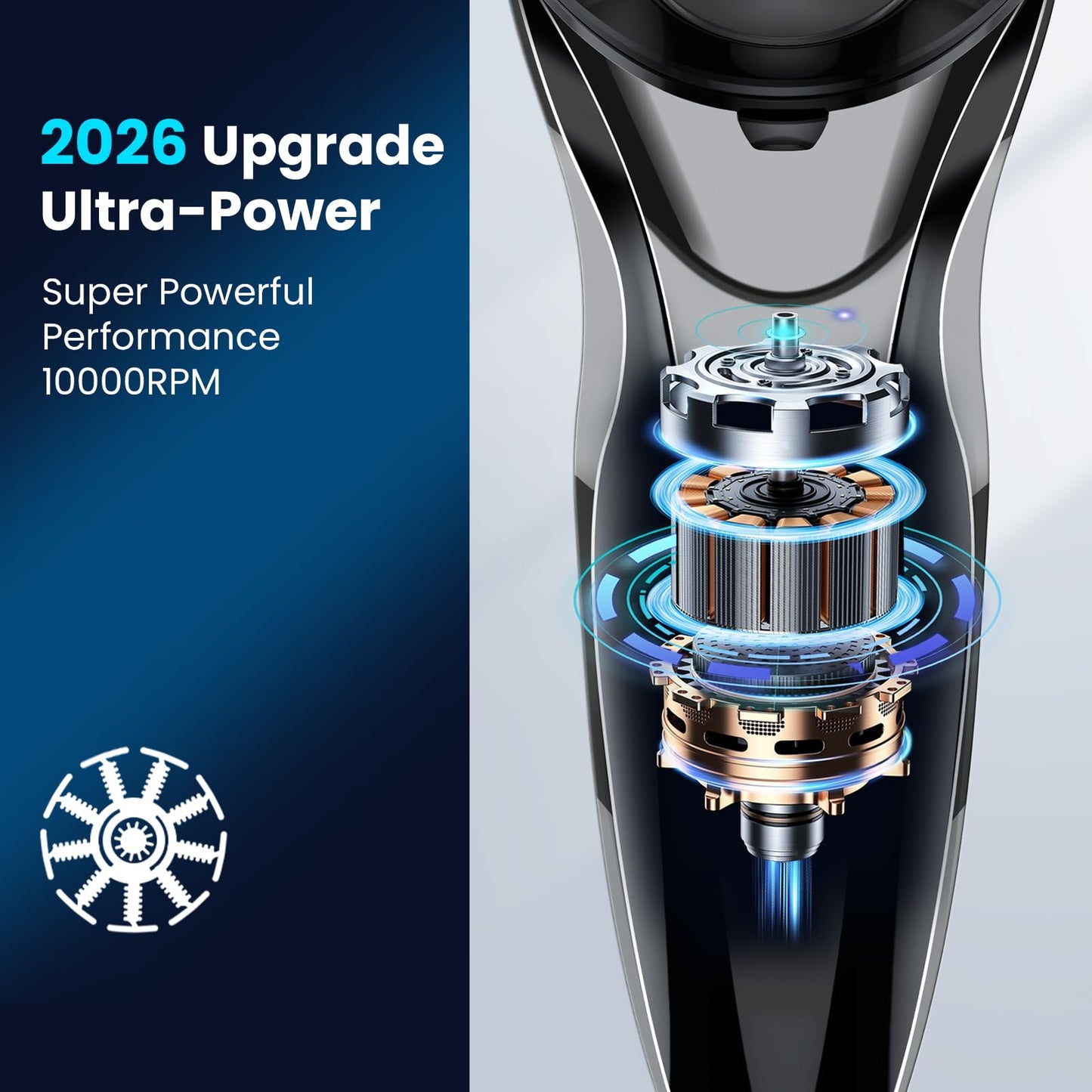 Electric Razor for Men Waterproof: Upgraded Rechargeable IPX7 Waterproof Shaver, Perfect for Men with Sensitive Skin and Travelers with Pop-Up Beauty and Personal Care Phisco