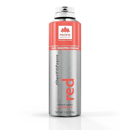 Pacific Shaving Company Red Shaving Cream - Foaming Colorful Shaving Cream - Hydrating, Redness Reducing + Irritation Free Shave Cream (7 Oz) Beauty & Personal Care Pacific Shaving Company