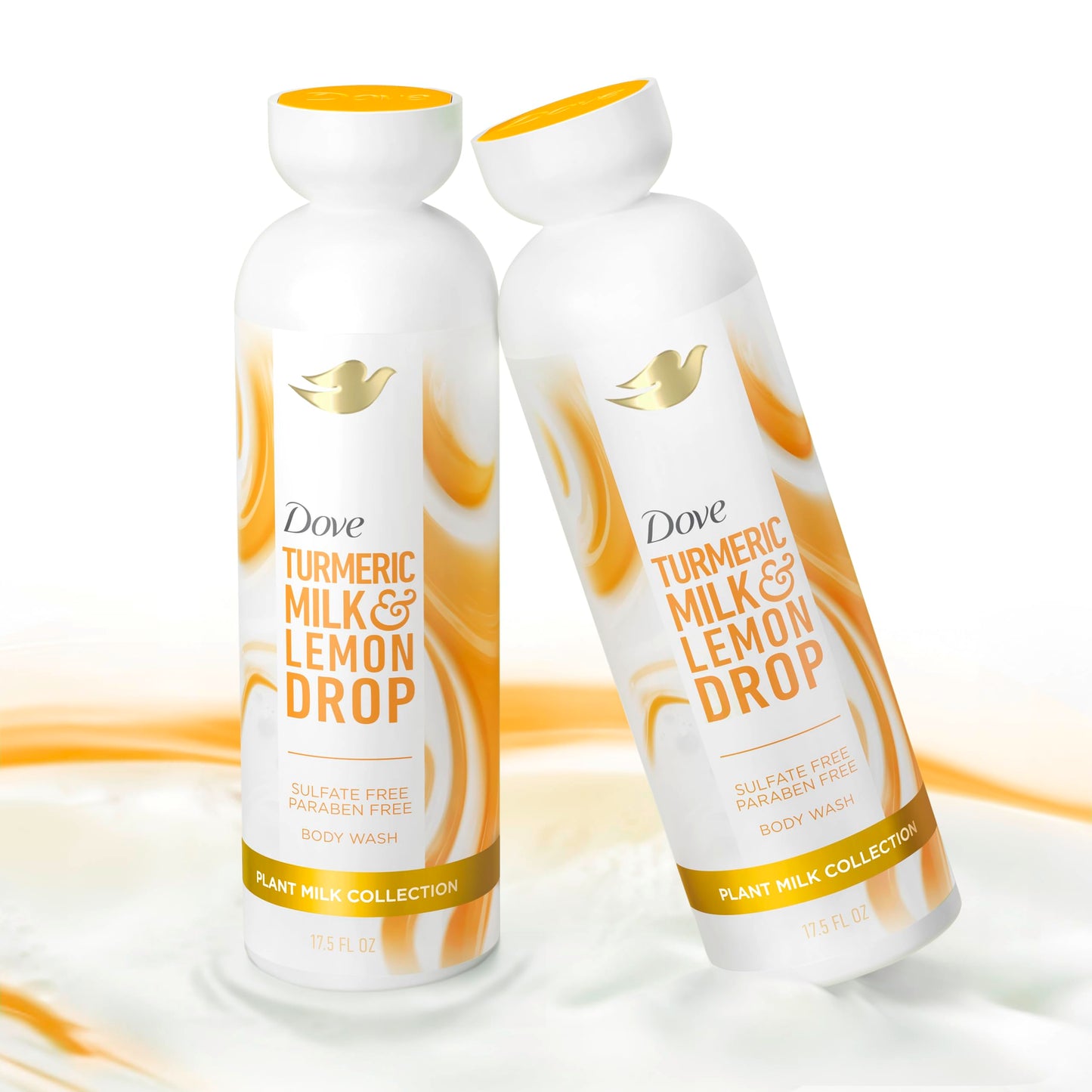 Dove Plant Milk Cleansing Body Wash Turmeric & Lemon for Moisturized Skin Gentle Cleanser, No Sulfates or Parabens, pH balanced 17.5 fl oz Beauty & Personal Care Dove