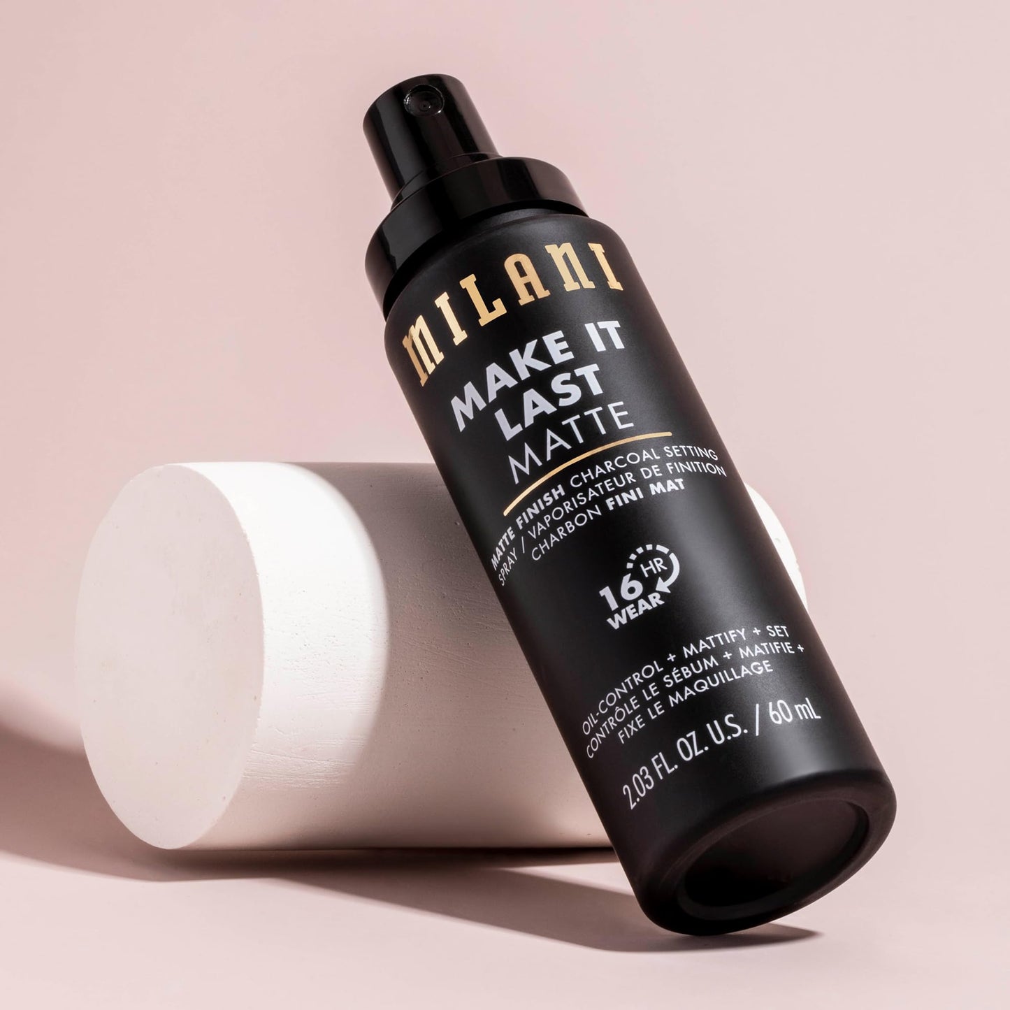 Milani Setting Spray + Primer, Make It Last Matte- Oil Absorbing Charcoal Formula to Control Shine, Matte Finish Setting Spray for Makeup and Primer Beauty & Personal Care Milani