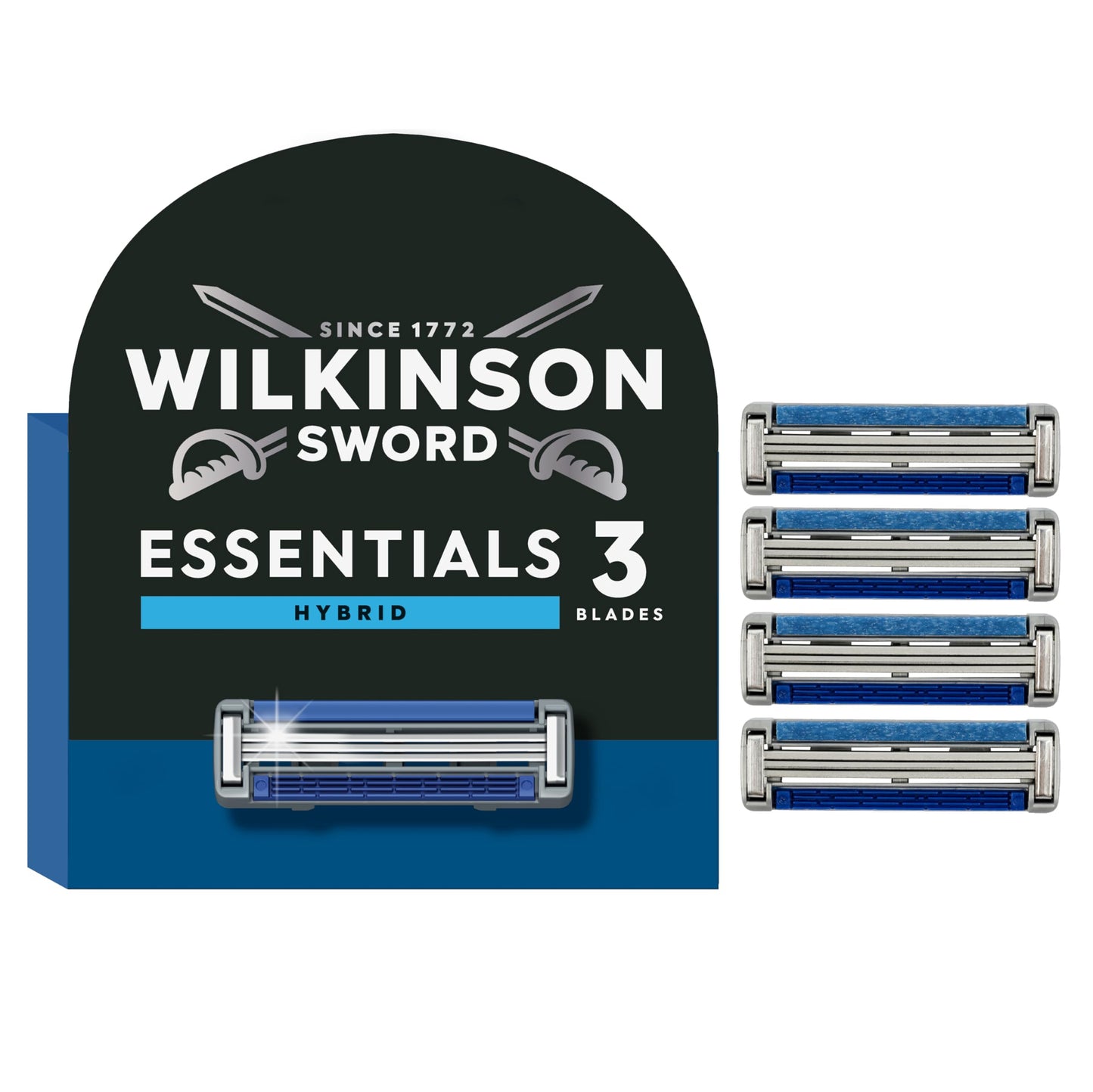 Wilkinson Sword - Extra 3 Essentials Hybrid Disposable Shaver - Men's 3-Blade Shaver - 4 Pack Charger Beauty and Personal Care Wilkinson Sword