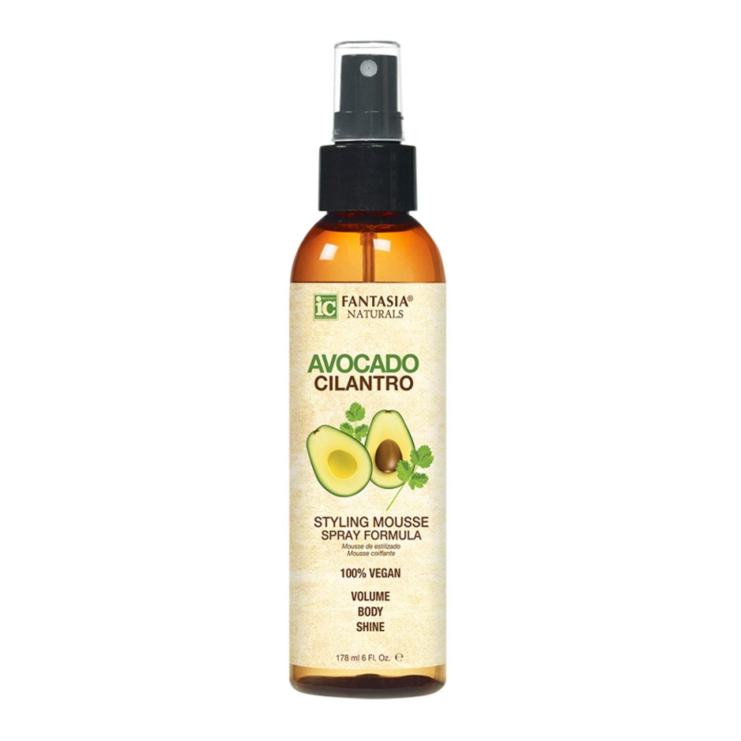 Fantasia Avocado & Cilantro Styling Mousse Spray Formula 178ml/6oz Beauty & Personal Care Fantasia
