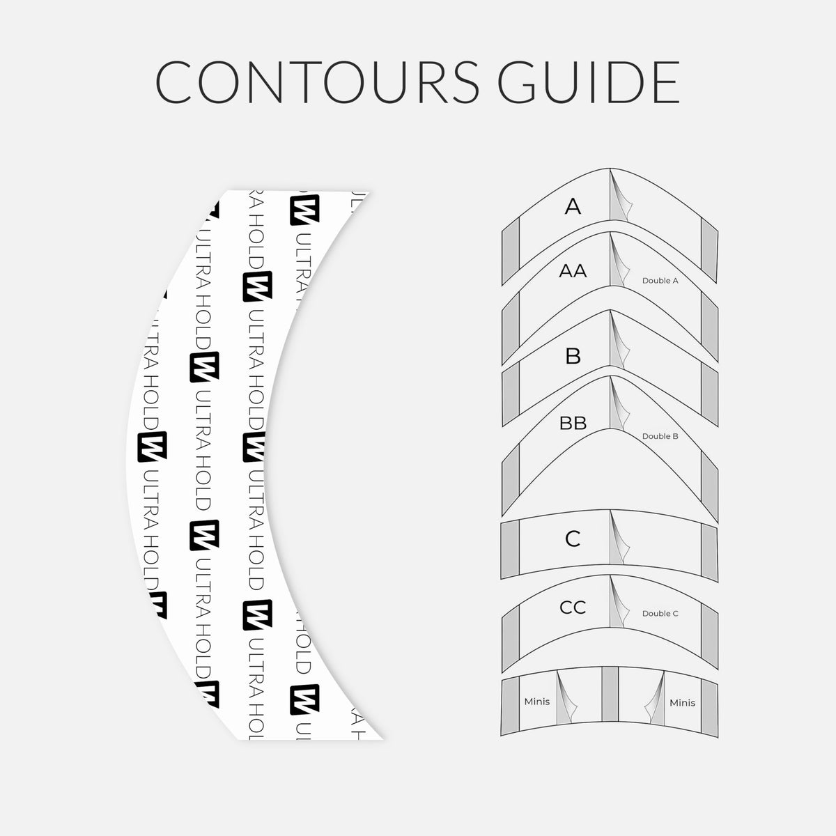 Walker Tape Ultra Hold CC Contour Wig Tape Tabs, Double Sided Hair System Tape for Lace Wigs, Hair Extensions Human Hair, Strong Long Lasting Adhesive