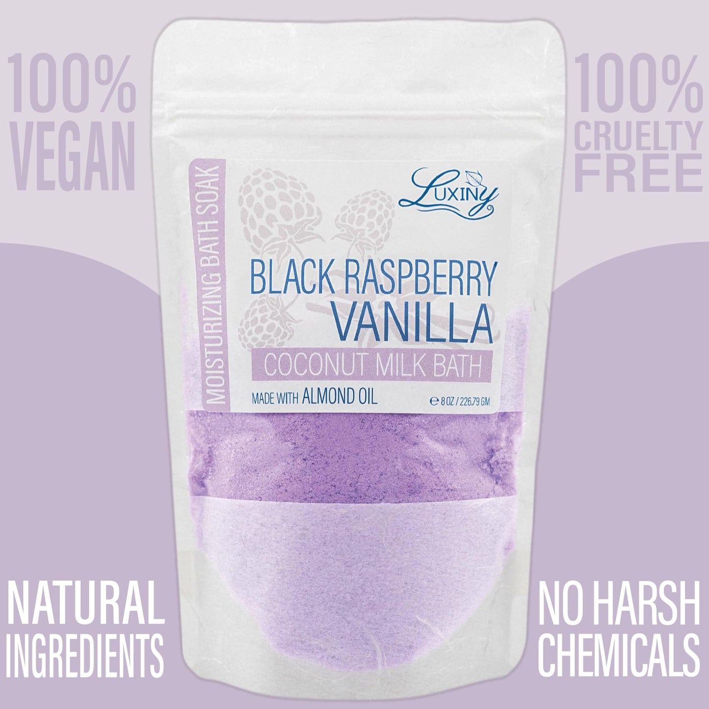 Luxiny Vegan Milk Bath Soak Made with Moisturizing Coconut Milk Powder & Sweet Almond Oil for a Bath Bomb Dust Soothing Fizz & Relaxing Soak, 8 oz.… Beauty & Personal Care Luxiny
