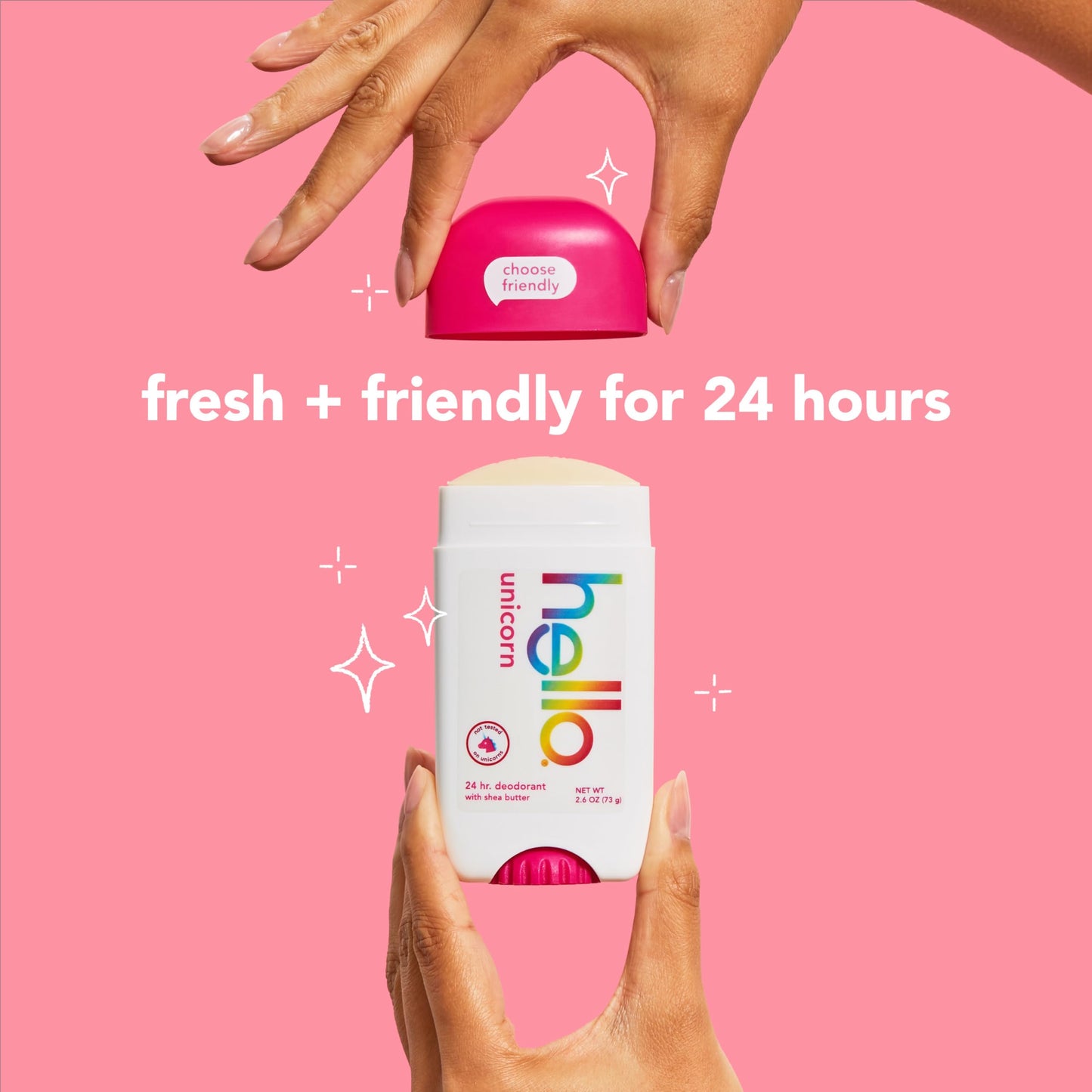 hello Unicorn Aluminum Free Deodorant for Women and Men with Shea Butter, 24-Hour Freshness, Baking Soda Free Deodorant, Dermatologically Tested, 2.6 Beauty and Personal Care hello