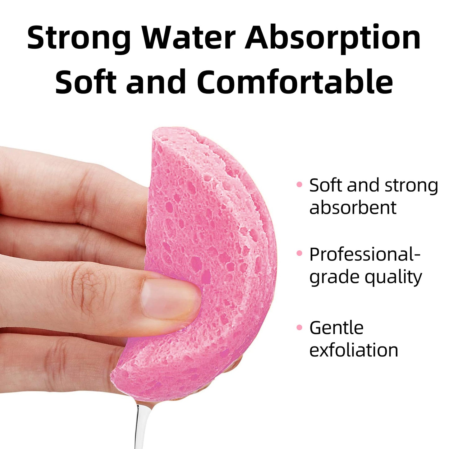 60-Count Compressed Facial Sponges|100% Natural Kickleen Cellulose Cosmetic Spa Sponges for Daily Facial Cleansing|Makeup and Mask Removal | Beauty & Personal Care kickleen