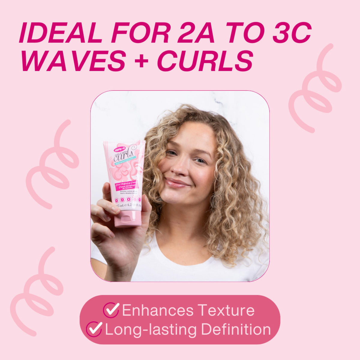 Dippity Do Girls With Curls Leave-In Curl Defining Cream, Anti-Frizz Styling for Curly & Wavy Hair, Smoothing Cream For Frizzy Hair, Shea Butter Beauty & Personal Care Dippity Do