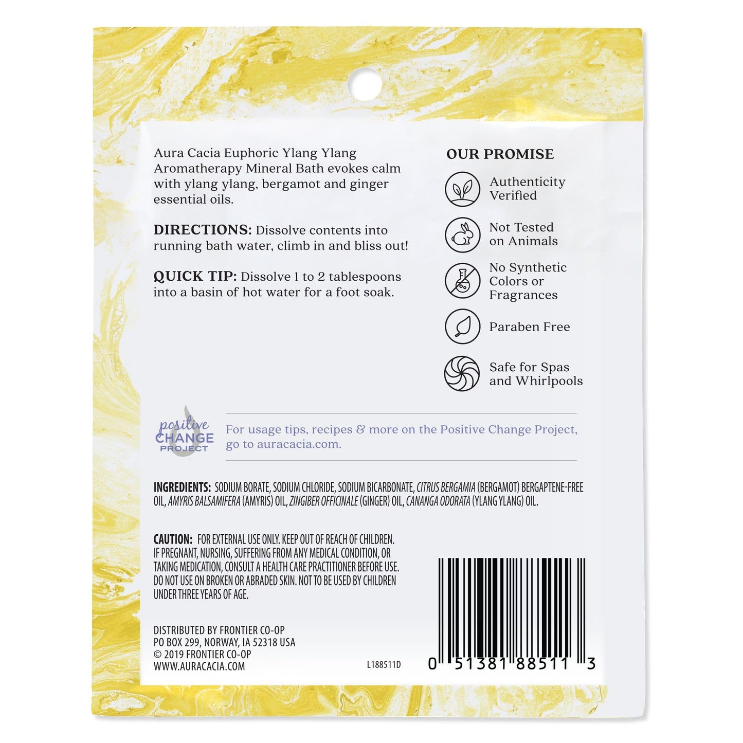 Aromatherapy Mineral Bath - Euphoria, Packets, 6 Units / 2.5 oz Beauty and Personal Care Aura Cacia