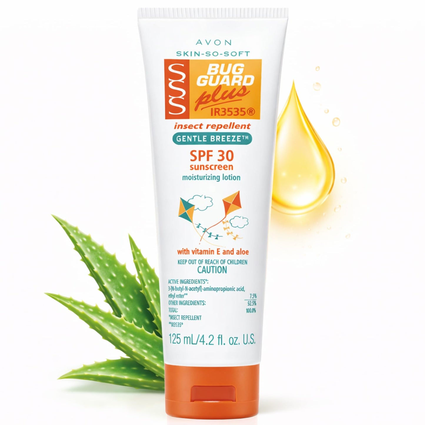 AVON Skin So Soft Bug Guard Plus IR3535 Insect Repellent Moisturizing Lotion - Gentle Breeze SPF 30 Lotion, 2-in-1 Sunscreen & DEET-Free Bug Repellent Beauty and Personal Care AVON Default Title