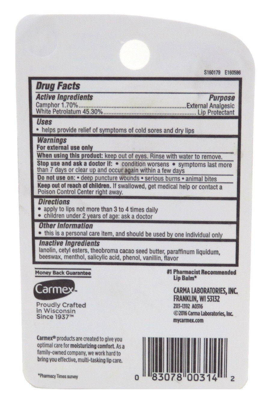 Carmex Lip Balm Tube Classic Medicated 0.35 Ounce (6 Count) Beauty and Personal Care Carmex