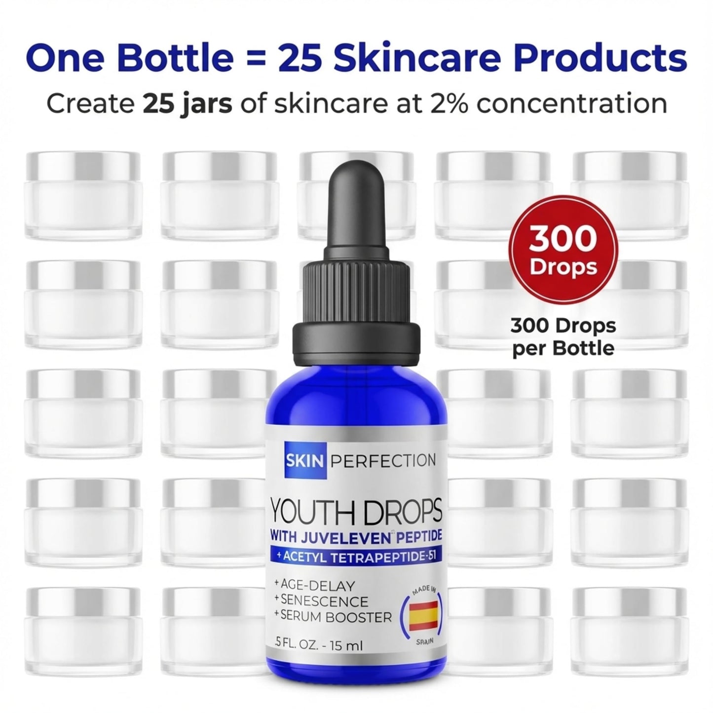 Skin Perfection Juveleven Peptide Solution Ageless Anti-aging Diy Booster Delay Senescence Look Younger Add To Any Face Cream Serum Acetyl Beauty & Personal Care Skin Perfection