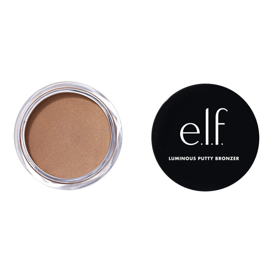 e.l.f. Luminous Putty Bronzer, Lightweight Putty-to-Powder Bronzer For A Radiant, Glowing Finish, Highly Pigmented, Vegan , Summer Beauty & Personal Care e.l.f.