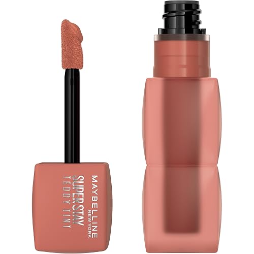 MAYBELLINE Super Stay Teddy Lip Tint, Long Lasting Matte Lipstick for Up To 12HR Wear, Buffed Out, 1 Count Beauty & Personal Care MAYBELLINE