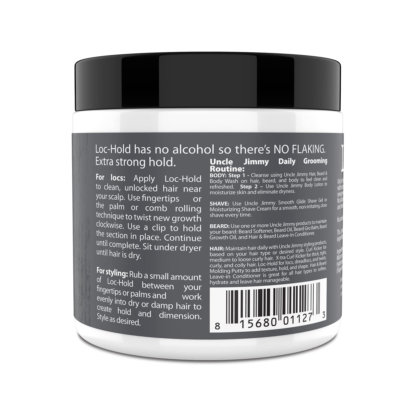 Uncle Jimmy Loc Hold Premium Hair Styling Pomade/Hair Wax - Medium to Strong Hold Clear Thick Formula Palmade 6 Fl Oz Beauty & Personal Care Uncle Jimmy