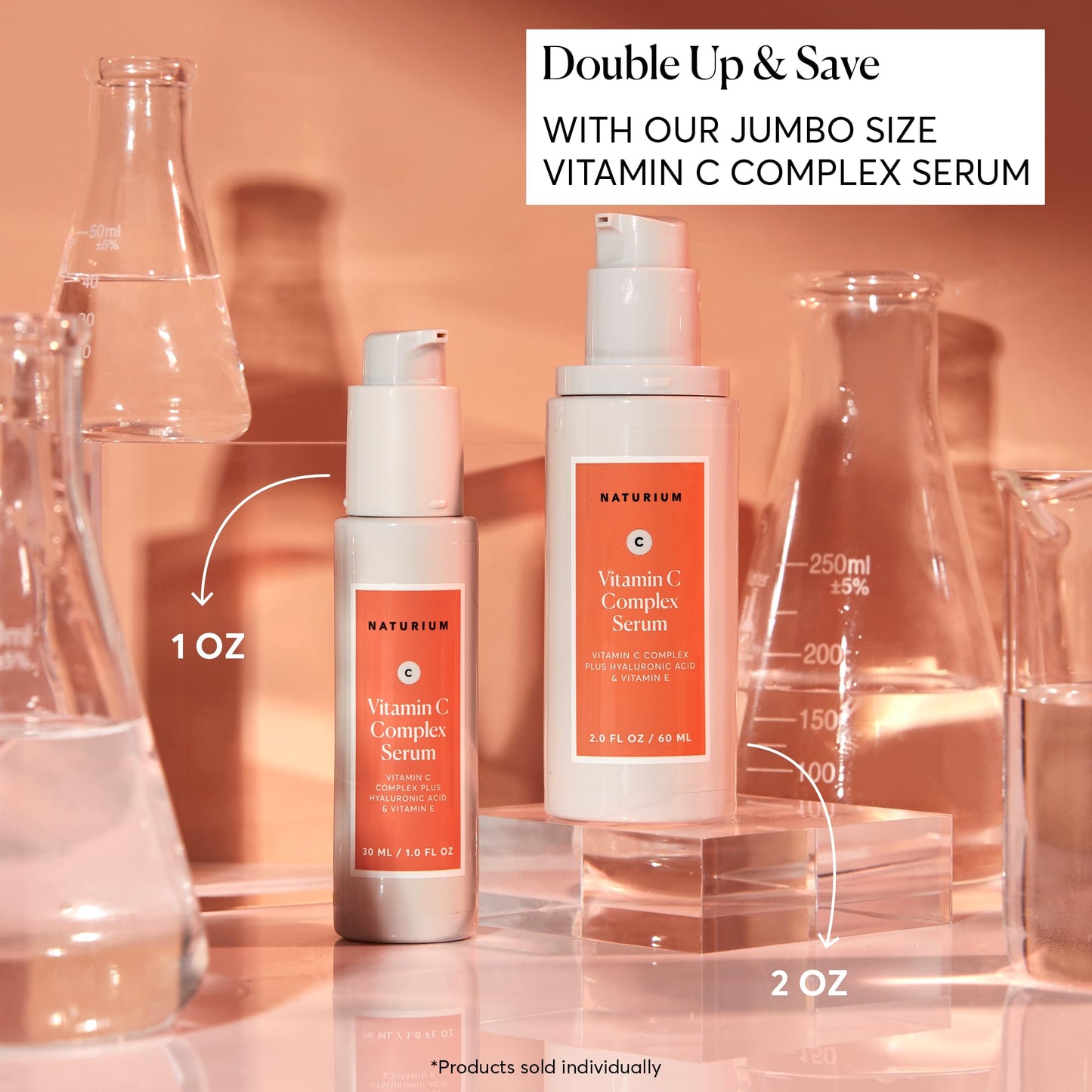 Naturium Vitamin C Complex Face Serum Jumbo, Anti-Aging Facial Treatment with Hyaluronic Acid & Vitamin E, 2 oz Beauty & Personal Care Naturium