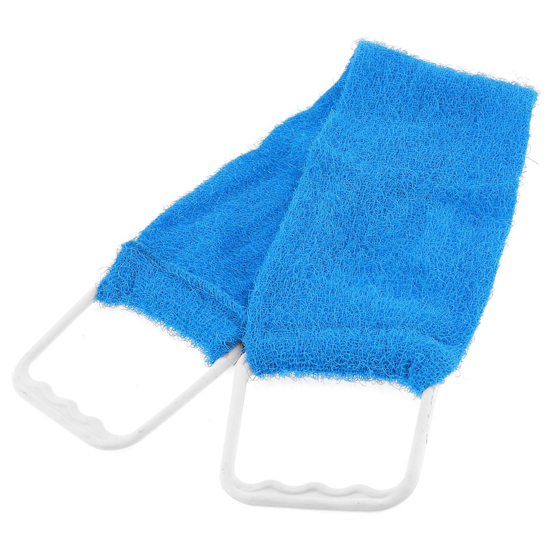 Ruilogod Plastic 2 Handles Loofah Bath Belt 26.4 Inch Length White Blue (id: 896 461 ab9 d8b 832 Beauty and Personal Care Ruilogod