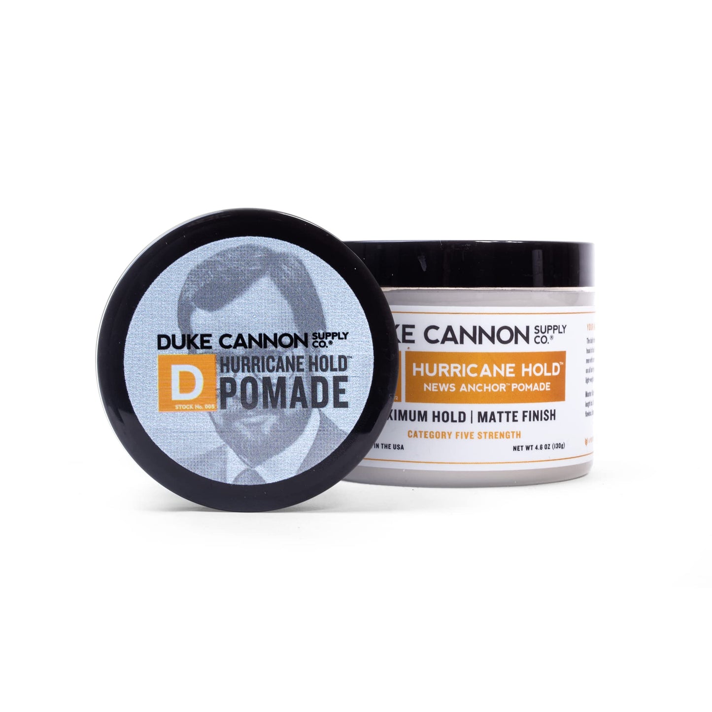 Duke Cannon News Anchor Hurricane Hold Pomade - 4.6oz - Maximum Hold, Matte Finish, Water-Based Pomade for Men with Citrus, Cedarwood & Musk Scent Beauty & Personal Care Duke Cannon Supply Co.