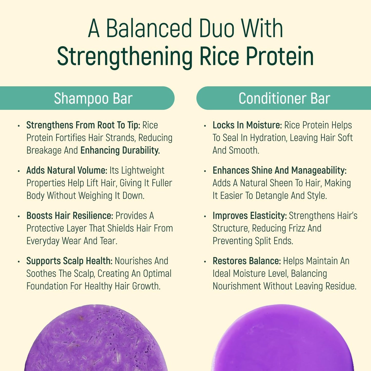 Solid Rice Protein Water Shampoo & Conditioner Hair Soap - Shampoo and Conditioner Bars For Hair With All Natural Plant Based Essential Oils And Zero Beauty & Personal Care BAMBOEARTH