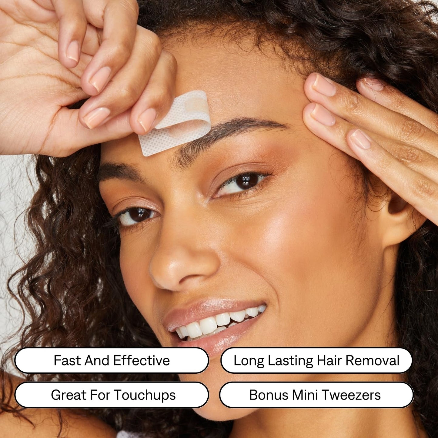 No Mo-Unibrow hair removal waxing kit: wax strips and mini tweezers for the face and brows, 24 individual strips. AS SEEN ON SHARK TANK! Beauty and Personal Care No mo-stache