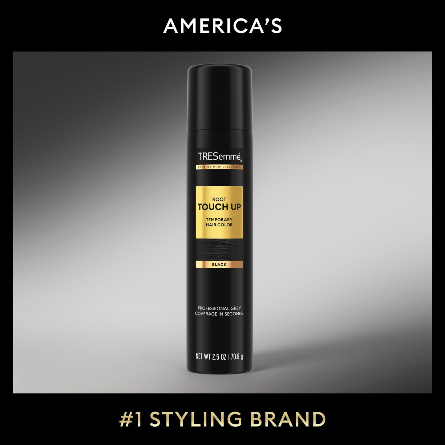 TRESemmé Root Touch-Up Temporary Black Hair Hair Color Touch-Up Spray, Ammonia-free, Peroxide-free Root Cover-Up Spray 2.5 oz Beauty & Personal Care TRESemmé