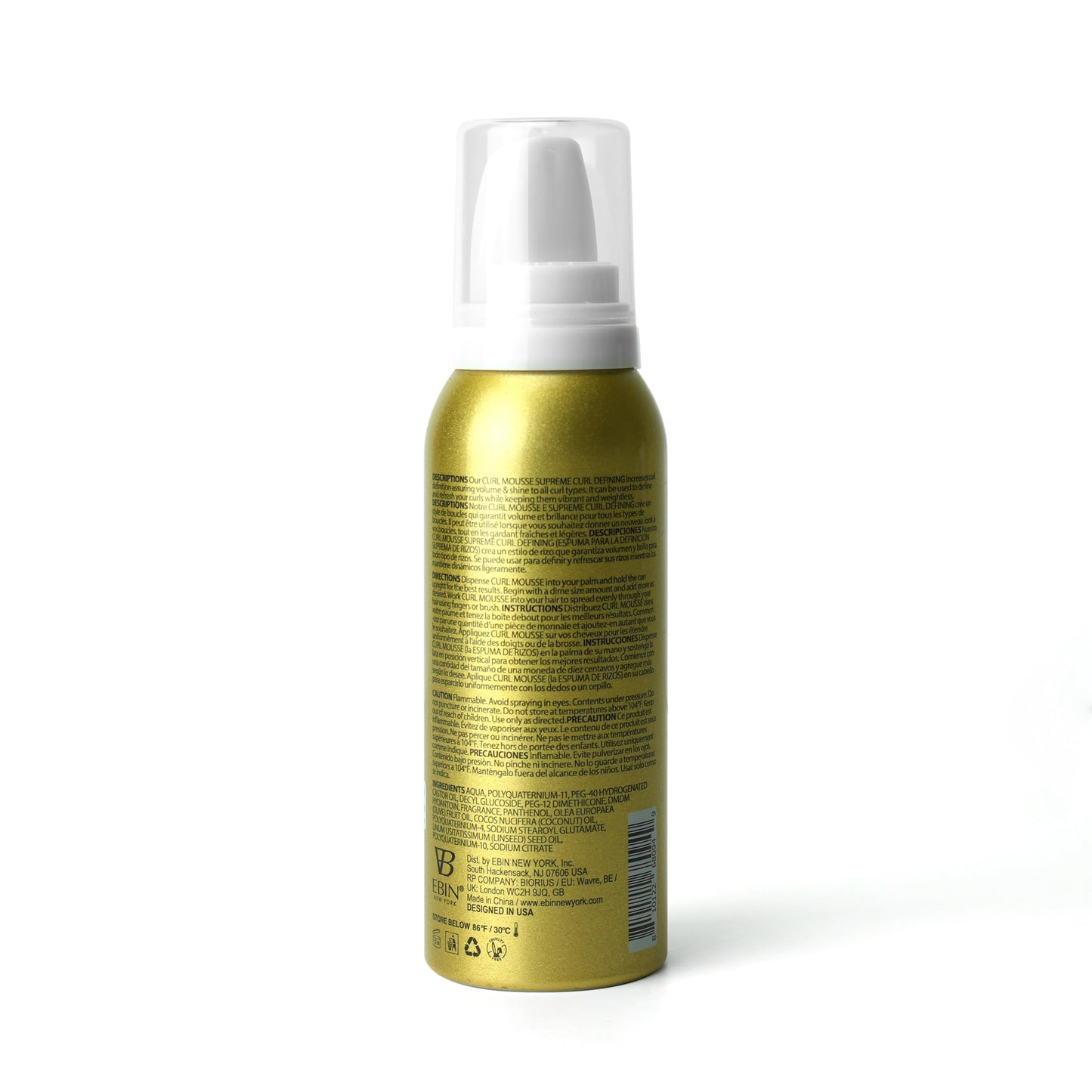 Curl & Twist Supreme Curl Defining Mousse 2.7fl oz/ 80ml - Flaxseed & Coconut Oil Infused Vitamin E Prevents Dryness Restores Vibrancy and Adds Shine Beauty & Personal Care EBIN NEW YORK