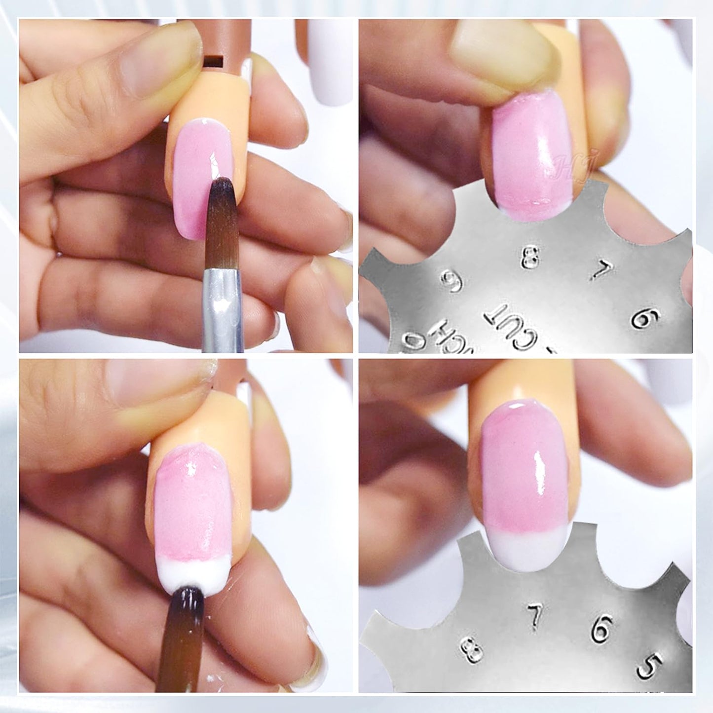 C-Shade Easy French Smile Line Nail Art Manicure Edge Trimmer Nail Cutter Acrylic Tool with 11 Sizes-FS01 Beauty & Personal Care Honey Joy