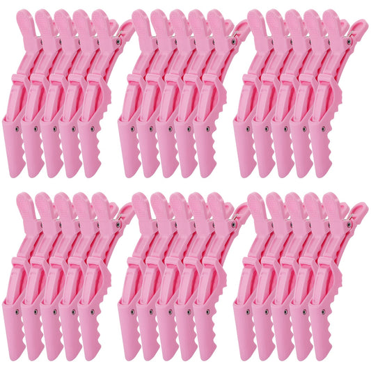Kipeber 30 Pcs Plastic Alligator Hair Clips, Pink Hair Clips for Styling Sectioning, Professional Hair Styling Clips for Women with Wide Teeth Beauty & Personal Care Kipeber