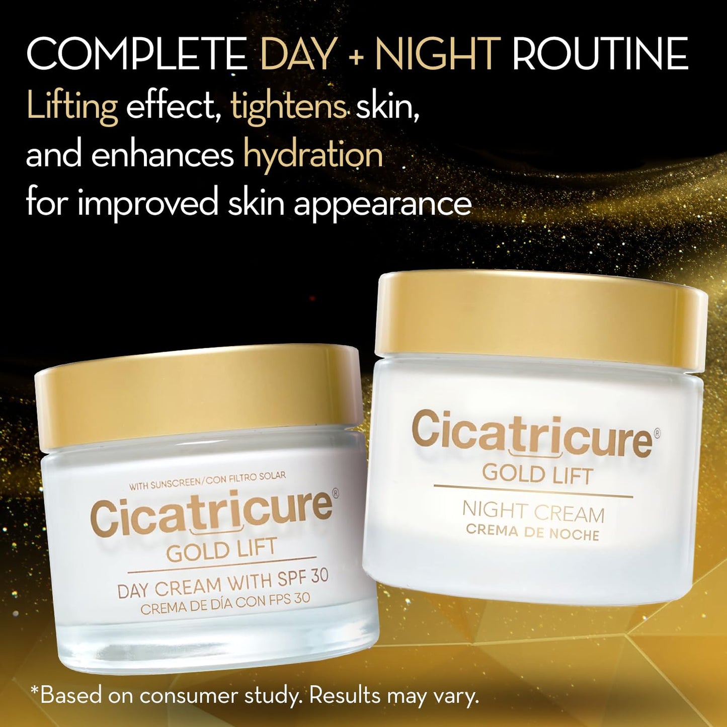 Cicatricure Gold Lift, Day and Night Cream Gift Pack, Anti Wrinkle Cream for Women, Anti Aging Face Cream, Peptide Moisturizer with Firming, Lifting Beauty & Personal Care Cicatricure
