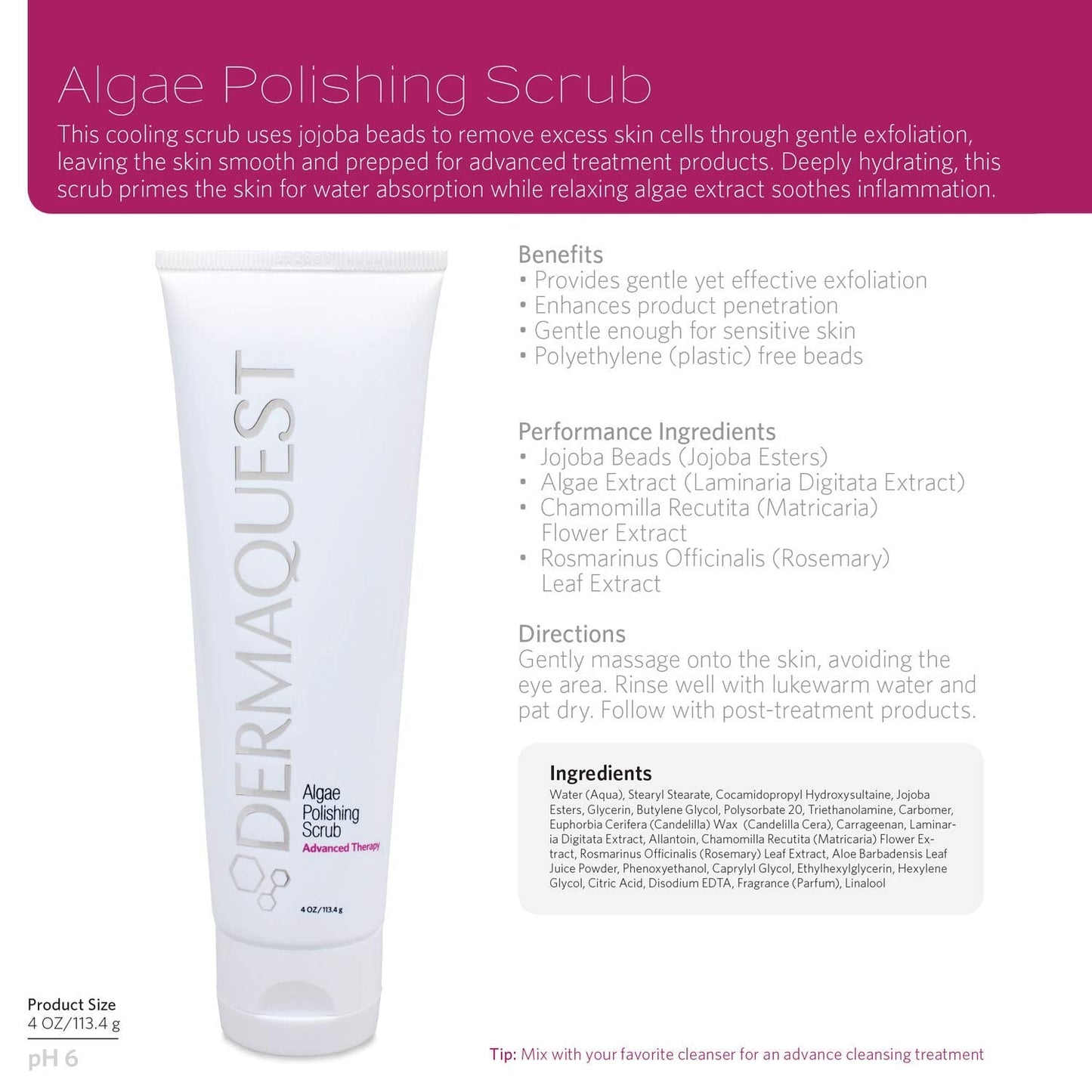 DermaQuest Advanced Therapy Algae Polishing Scrub 118 ml Beauty & Personal Care DermaQuest