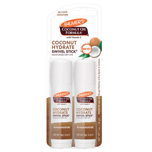 Palmer's Coconut Oil Formula Moisturizing Swivel Stick with Vitamin E, Lip Balm, Face & Body Moisturizer Stick, Ideal for Treating Dry Skin Patches Beauty & Personal Care Palmer's