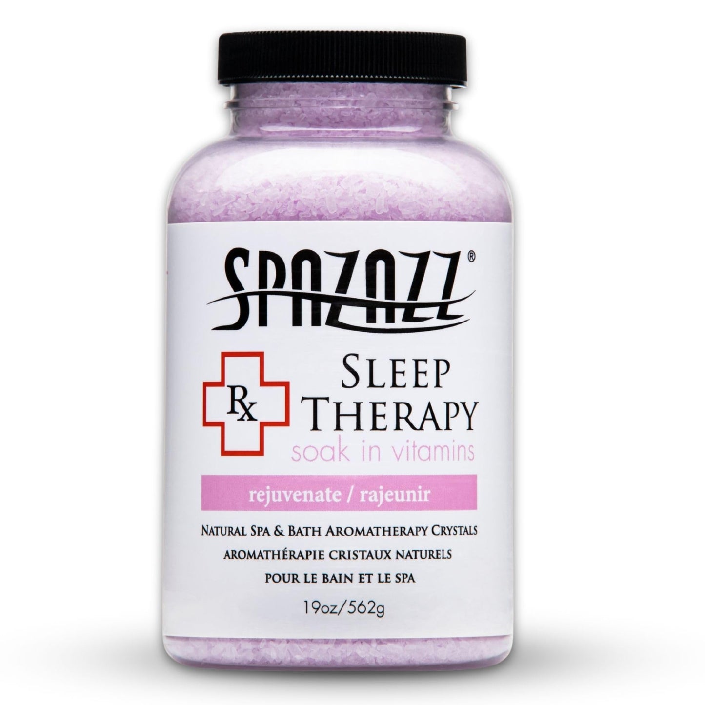 Spazazz Aromatherapy Salt Crystals 19oz - Sleep Therapy - Hot Tub & Bath Soak - Spazazz Hot Tub Crystals are Oil-Free & Safe for All Spas Beauty and Personal Care Spazazz